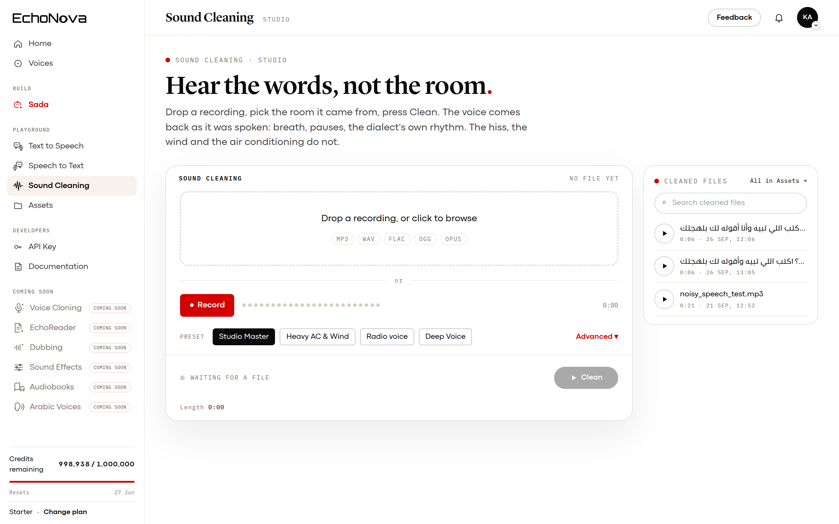 Sound Cleaning studio